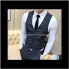 Ytterkläder Coats Kläder Kläder Drop Leverans 2021 Plaid Suit Mens Business Casual Vest Waistcoat Men Slim Fit Fashion Vests 4XL - S ZR4YX