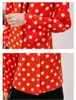 Women Tops Chiffon Shirts Autumn Double-layer collar Long sleeve Blouses Bow Fashion 871C7 210420