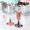 Dostępne zastawy obiadowe 12PCS Plastikowe szampan Wysokiej jakości Wedding Flute Creative Creatily na imprezę
