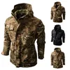 Модный дизайн ветрозащитный тактический грузовое пальто многокарманский камуфляж стиль зимний мужской куртка 211214