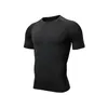 Basquete Quick Seco Fitness T Camisas Esportes Roupas de Manga Curta Running Tops Alta Elastic Absorbing Compression T-shirts para homens