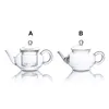 Kinds Heat Resistant Clear Glass Mini Flower Handmade Teapot w Infuser A B269H2498