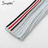 O Neck Stripe Stickad tröja Kvinnor Elegant Slim Fit Pullover och Tröjor Mode Höst Vinter Kvinna Jumpers 210414