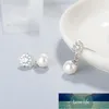 925 Argent Coréen Personnalité Fleur De Soleil Perle De Mode Super Flash Gland Zircon Boucles D'oreilles Bijoux Prix Usine Expert Conception Qualité Dernier Style Statut Original