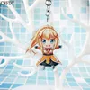 새로운 Konosuba 열쇠 고리 여자 Anime Megumin Aqua Darkness Yunyun Kazuma Arcylic 열쇠 고리 쥬얼리 For Kids Gifts Metal Chaveio