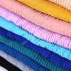 2022 Fashion Muslim Pleat Jersey Crinkle Hijab Scarf Women Premium Quality Ribbed Headscarf Plain Scarves