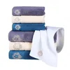 Towel 3Pcs/set Soft Cotton Bath And Face Gray Blue White Quick Dry Towels Gift