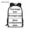 Personnalisez votre nom Image DIY Sac à dos pour l'école Garçons Filles Cool Primaire Enfants Enfants Bagpack Unique Cartoon Bookbag Rucksack X0529