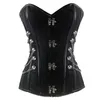 Cinture U2JF Corsetto gotico Sexy Slim Burlesque Black Body Shaper con catena senza spalline Overbust Steampunk Vita Cincher per le donne