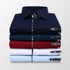 Mäns Casual T-shirts Tfetters Men T-shirt Vår Höst Koreansk långärmad knapp Slå ner Collar Pocket Design Anti-Wrinkle Oversized 5XL