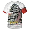 Herren-T-Shirts, Graffiti-T-Shirt, Malerei, Bild, 3D-Druck, Hip-Hop-Straßenkleidung, lockerer und bequemer Stoff, O-Ausschnitt