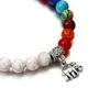 NS19 Nieuwste 7 Chakra Armband Mannen Zwarte Lava Healing Balance Beads Reiki Boeddha Gebed Natuursteen Yoga Armbanden voor vrouwen