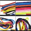 Garnkläder Tyg Apparel Drop Leverans 2021 10 meter 100Percent 3-aktier Twisted Cotton Cords 8 mm DIY Craft Dekoration Rope Cord för BA