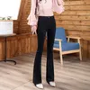 Styl Kobiety Piękne Slim White Flared Spodnie Stretch Cienkie podszewka Czarne Flare Denim Jeans S do 3XL Sprzedaż Drop 210629