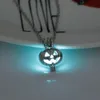 Halloween Creux Glowing Pendentif Colliers Femmes Mode Ruban Plaqué Citrouille Lanterne Forme Collier Lumineux