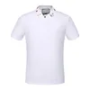 Polo da uomo Marca Plus Size Polo in cotone da uomo Abbigliamento di marca slim fit Polo nera tinta unita