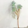 68CM 5Fork Piante Podocarpus artificiali Rami decorativi verdi Disposizione dei fiori ed erba Ufficio el Home Decor Puntelli 210624