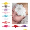 Headbands Jewelry Jewelry Chic Lace Mix 4 Flower Princess Girls Headband Bow Baby Girl Children Hair Aessories Drop Delivery 2021 Oqezd