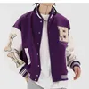 Veste de couture en vrac Lettre de broderie Femmes Streetwear Flocage Veste imprimée Unisexe en option Harajuku Baseball Jacket Hommes 211029