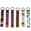 Cadeaux de vacances faveur de fête 11 modèles porte-clés imprimé Floral porte-clés en néoprène porte-clés bracelet KK0030HY