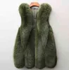 Big water drop vest fur imitation fur vest for women 211207