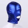 Party Masks Men eller Women Latex Face Mask Shiny Metallic Open Mouth Hole Headgear Full Hood For Role Play Cosplay Costume Kit7169786