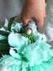 Bridal Bouquet Sky Blue Peony With White Calla Lily Green Wedding Flowers Waterfall style Accessoires de Mariage Cascading fleur artificielle Dropshipping