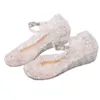 Sandaler sommar barns flickor mode pvc material glidande lättvikt mjuka ihåliga andningsbara ökade kristallhålskor