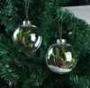 8cm Boże Narodzenie Transparent Ball Candy Boxes Romantic Design Plastikowe Kulki Dekoracje Festiwalowe Xmas Tree Cauble Ornament