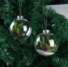 8cm Hanging Clear Plastic Christmas Ball Transparent Hollow Sphere Balls Indoor Fireplace Pendant