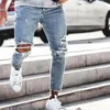 Jeans da uomo strappati pantaloni in denim europeo e americano con piedi da uomo rovinati da uomo quotidiano