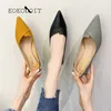 Eoodoit النساء جلد مضخات ميد كعب مربع أشار اصبع القدم الأحذية الانزلاق على يومي عارضة مكتب سيدة العمل الكعوب 4 سم 220111