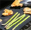 Tapis de barbecue Barbecue antiadhésif durable 40 * 33cm Ustensiles de cuisine Feuilles Four à micro-ondes Outil extérieur