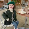 Kurtki Dziewczynka Kurtka Zimowa Koreański Kids Plus Velvet Plaid Toddler Płaszcz Z Długim Rękawem Casual Fashion Cardigan Dzieci