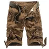 DARPHINKASA hommes Cargo Shorts décontracté ample coton militaire salopette Camouflage cravate-teinture grande taille 210713