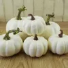 6/12Pcs Set Halloween Artificial Mini Pumpkins Foam White Thanksgiving Autumn Harvest Pumpkin Decorations Prop Y0829