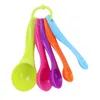 Экологически чистые пластиковые красочные мерные ложки с масштабным кухонным инструментом Rainbow Utensils Cream Cooking Purking Tools 5 шт. / Комплект