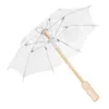 Paraplu's Sun Umbridel Bruid Wit Beige Lace Parasol Decoratief voor bruiloft PO -kostuum feest1552725