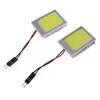 Lampor 2 x T10 Panel 24 SMD COB LED Car Reading Bulb / Taklampa Vit + BA9S E Festoon Adapters
