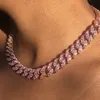 Punk Iced Out Crystal Cubaanse Link Ketting Kettingen Kraag Voor Dames Luxe Rhinestone Chunky Choker Hip Hop Rock Sieraden Chokers