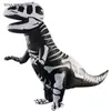 Traje inflável T Rex Dinossauro Esqueleto Para Adultos Miúdos Halloween Carnaval Cosplay Partido Fantasia Vestido Birth Aniversário Blow Up Roupas Q0910