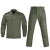 Jungle Hunting Woodland Shooting Gear Shirt Byxor Ställ Battle Dress Uniform Tactical Bdu Set Combat Kläder Kamouflage Kläder No05-023