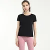 Mulheres roupas tops T-shirt camisetas Tracksuit yoga roupas mulheres esportes fitness top profissionais funcionamento respirável malha traseira de manga curta verão moda t-shirt