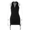 Hugcitar 2021 Sommer Solide Sleeveles V-ausschnitt Bodycon Verband Geraffte Sexy Mini Kleid Frauen Mode Outfits Abend Club Y2K Strand y1204