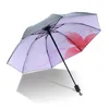 Paraplu's mannen en vrouwen zonnige regenachtige drievoudig zwarte coating UV-bescherming parasol winddichte sterke regen paraplu