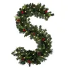 1.8 / 2.7 m Noel Çelenk Yeşil Rattan Işık ile Merry Christmas Süslemeleri Ev Noel Ağacı Süsleri Noel Yılı 211104