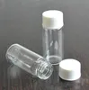 Frascos de vidro de 10ml com tampa de rosca branca preta, mini frasco de vidro tubular de 10cc para uso líquido Frasco de reagente