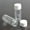 Viales de vidrio de 10 ml con tapón de rosca blanco y negro, botella de vidrio mini tubular de 10 cc para uso líquido Botella de reactivo