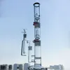 Glass Bong Straight Percolator Hookah Comb Disc Perc 3 Chambers With Plastic Keck Clip Ash Catcher Dome Showerhead 18mm Female Joint Bongs With Bowl