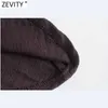 Zevity Donna Moda Tinta unita Texture Corta Grembiule Camicetta Donna Senza maniche Maglia casual Camicia Chic Beach Blusas Top LS9267 210603